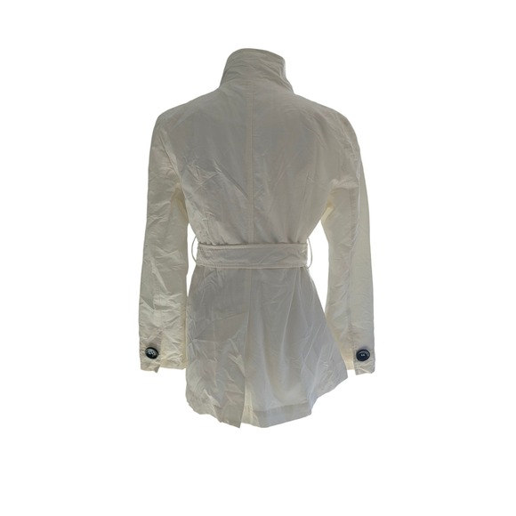 Esprit Womens Off White Double Breasted Belted Trench Coat Jacket Size Small - Picture 3 of 14